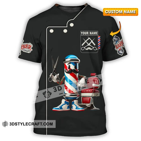 Unisex Shirt - Custom Text Shirt Barber Shop style option 1