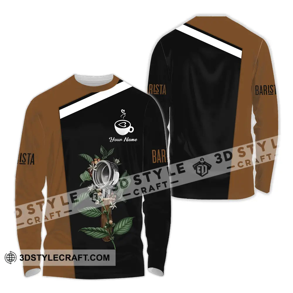 Unisex Shirt - Custom Text Shirt Barista Shirt Long Sleeve Shirt / S T-shirt