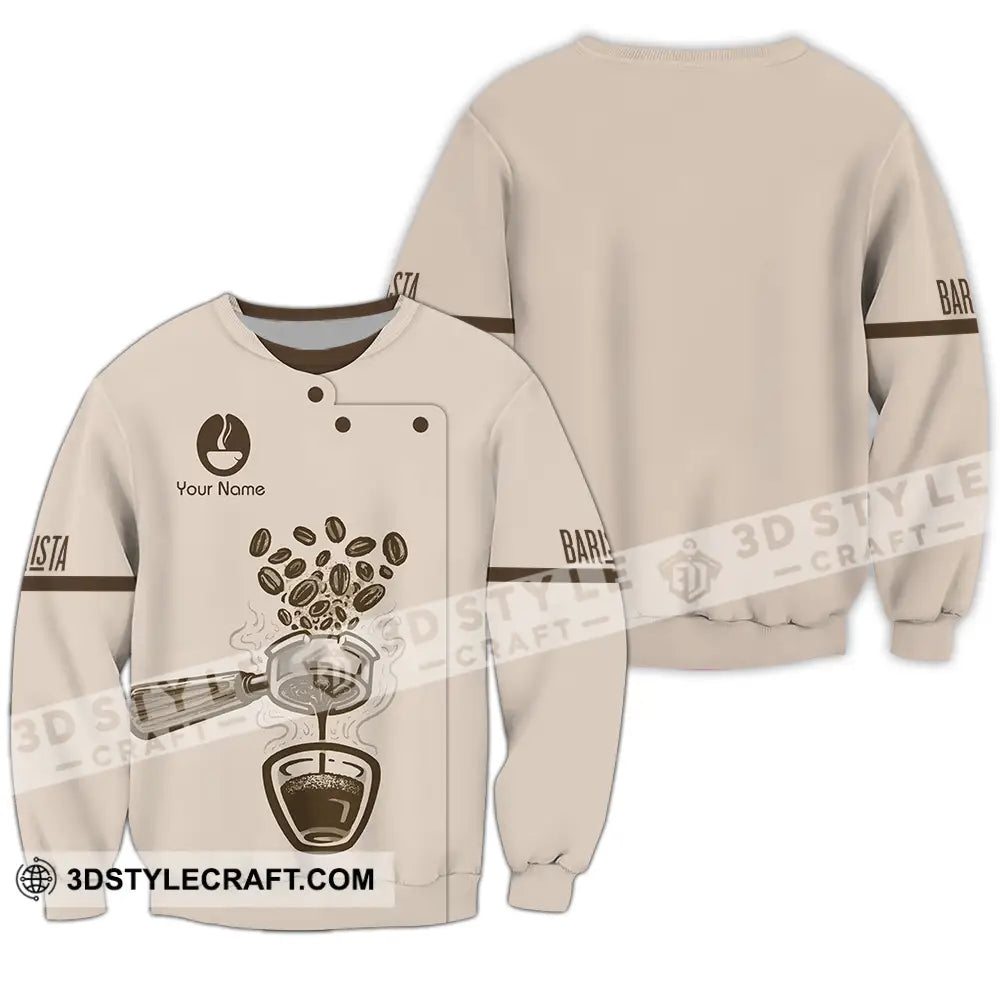 Unisex Shirt - Custom Text Shirt Barista Shirt Long Sleeve / S T-shirt