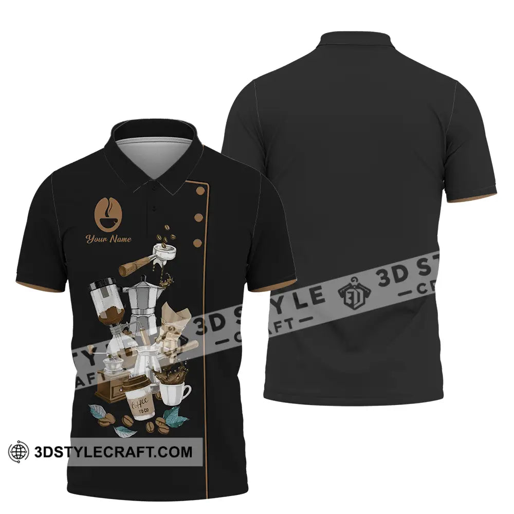 Unisex Shirt - Custom Text Shirt Barista Shirt Polo Shirt / S T-shirt