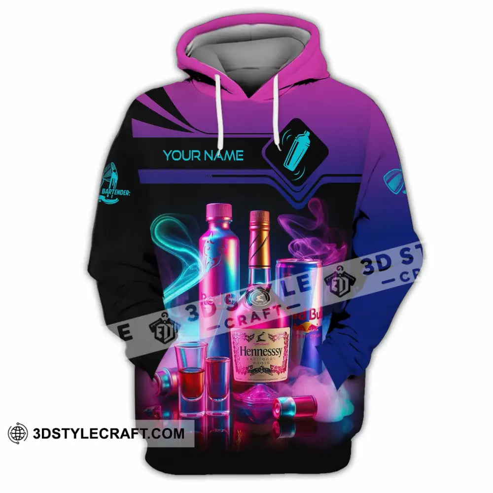 Unisex Shirt - Custom Text Shirt Bartender Shirt Hoodie / S T-shirt