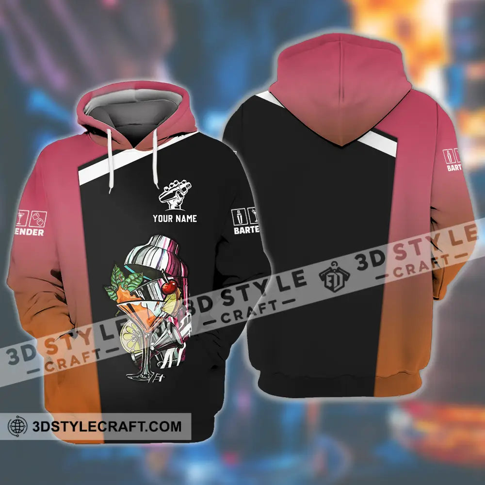 Unisex Shirt - Custom Text Shirt Bartender Shirt Hoodie / S T-shirt