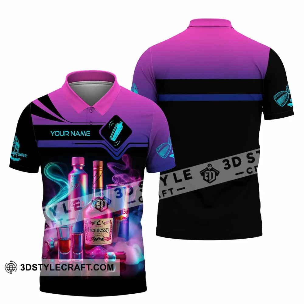 Unisex Shirt - Custom Text Shirt Bartender Shirt Polo Shirt / S T-shirt