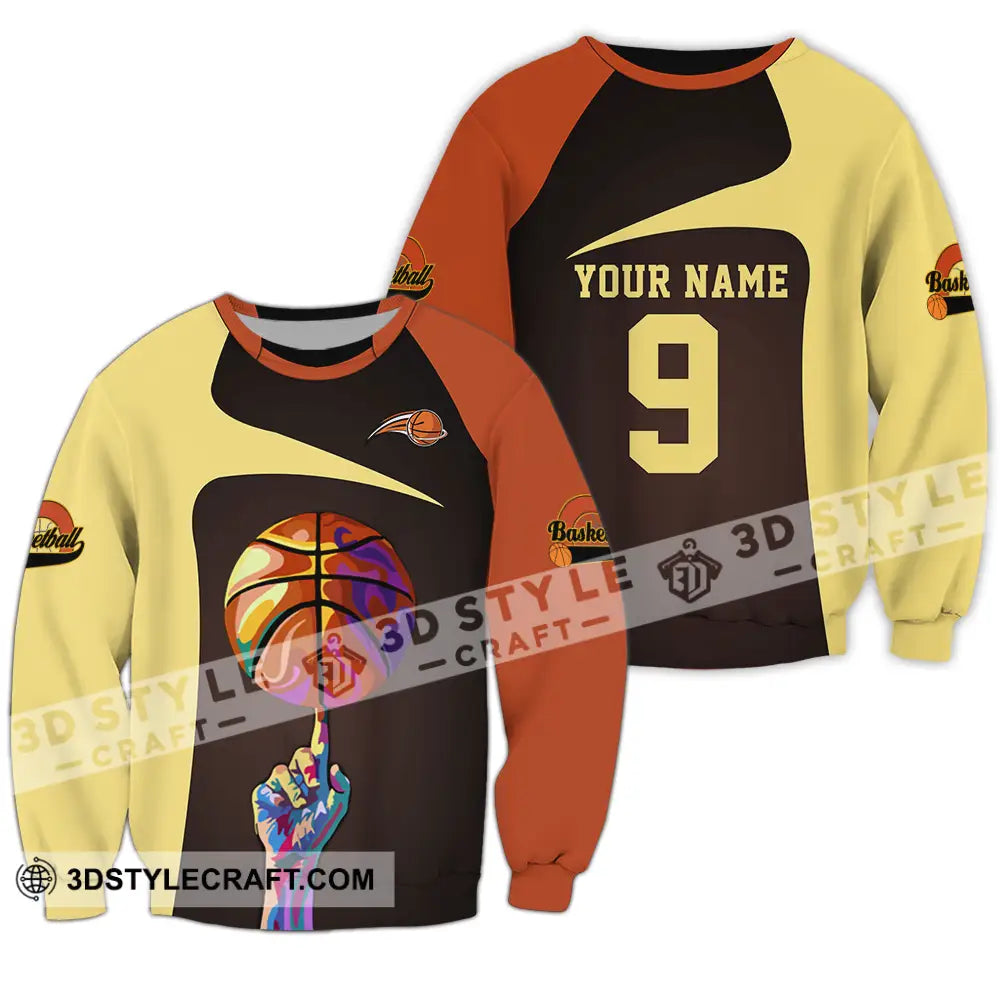 Unisex Shirt - Custom Text Shirt Basketball Shirt Long Sleeve / S T-shirt