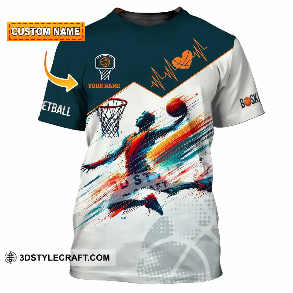 Unisex Shirt - Custom Text Basketball T-Shirt