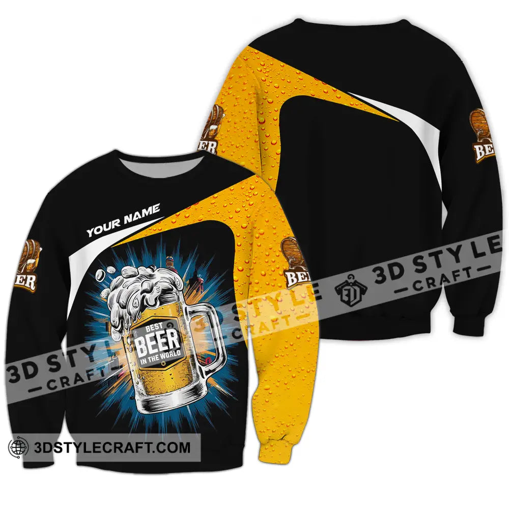 Unisex Shirt - Custom Text Shirt Best Beer In The World Long Sleeve / S T-shirt