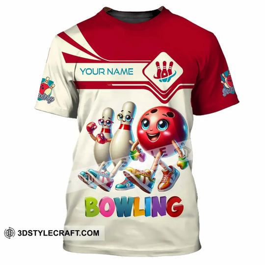 Unisex Shirt - Custom Text Shirt, Bowling Cute Shirt style option 2