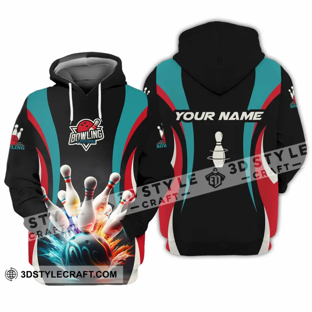 Unisex Shirt - Custom Text Shirt Bowling Freedom Shirt Hoodie / S T-shirt