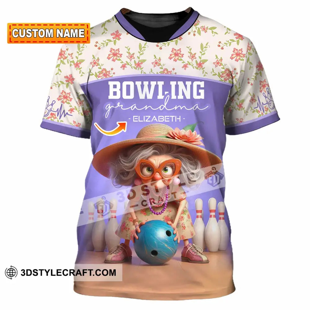 Unisex Shirt - Custom Text Shirt Bowling Grandma Shirt T-shirt
