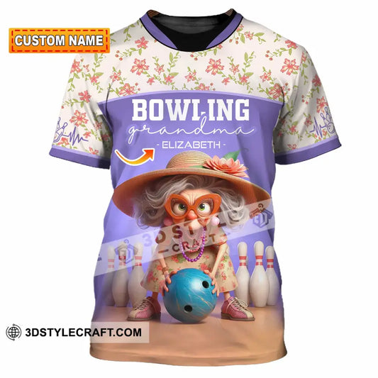 Unisex Shirt - Custom Text Shirt Bowling Grandma Shirt T-shirt