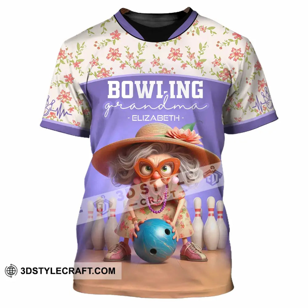 Unisex Shirt - Custom Text Shirt Bowling Grandma Shirt T-Shirt / S T-shirt