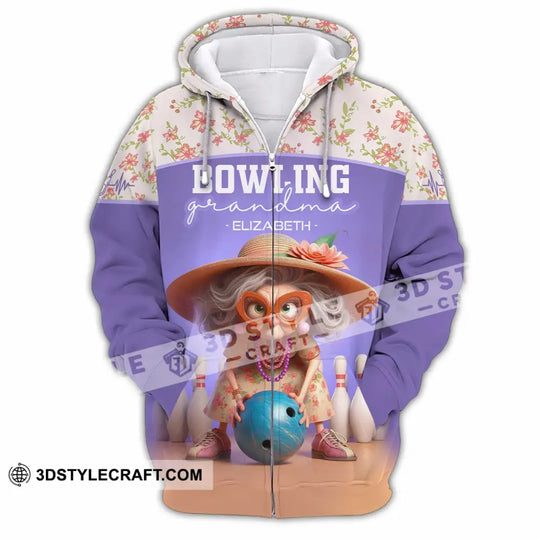 Unisex Shirt - Custom Text Shirt, Bowling Grandma Shirt style option 3