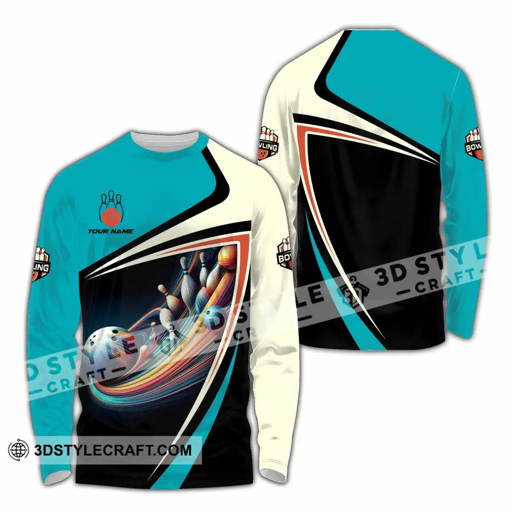 Unisex Shirt - Custom Text Shirt Bowling Shirt Long Sleeve Shirt / S T-shirt