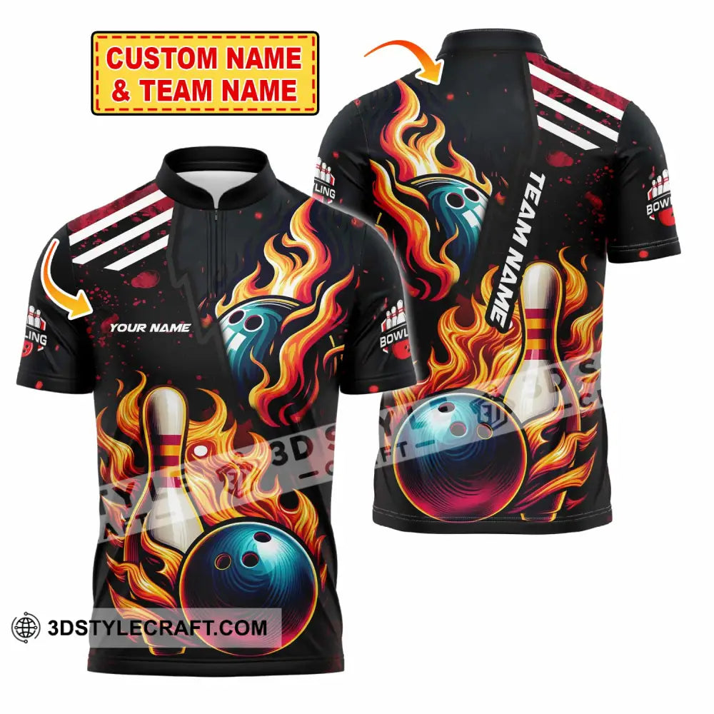 Unisex Shirt - Custom Text Shirt Bowling Shirt T-shirt