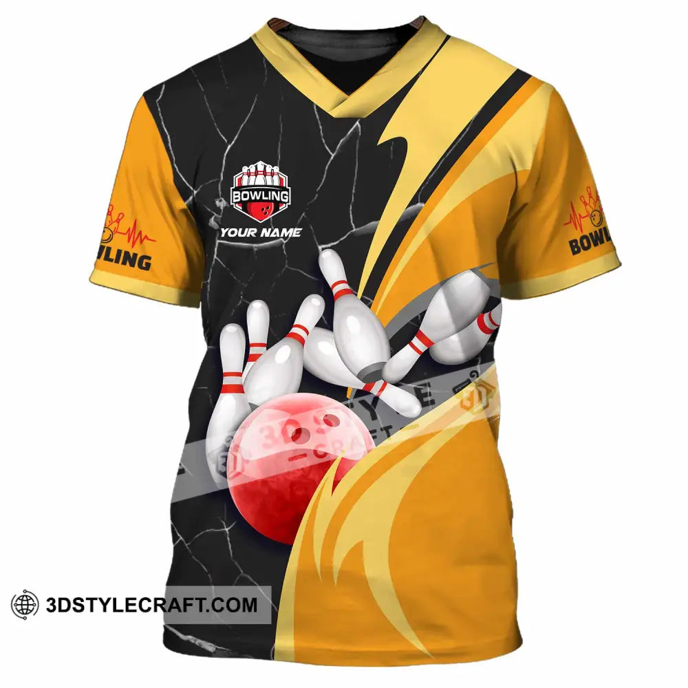 Unisex Shirt - Custom Text Shirt Bowling Shirt T-Shirt / S T-shirt