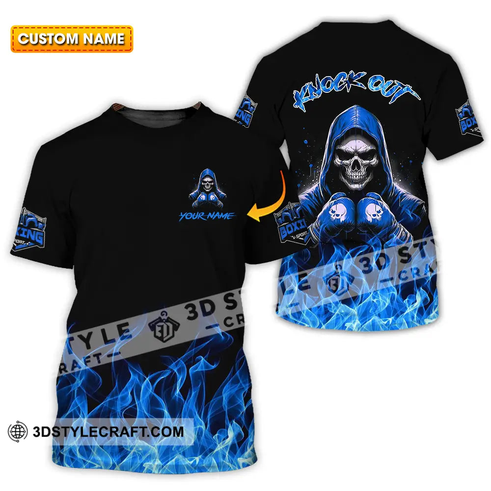Unisex Shirt - Custom Text Shirt Boxing Knock Out Shirt T-shirt