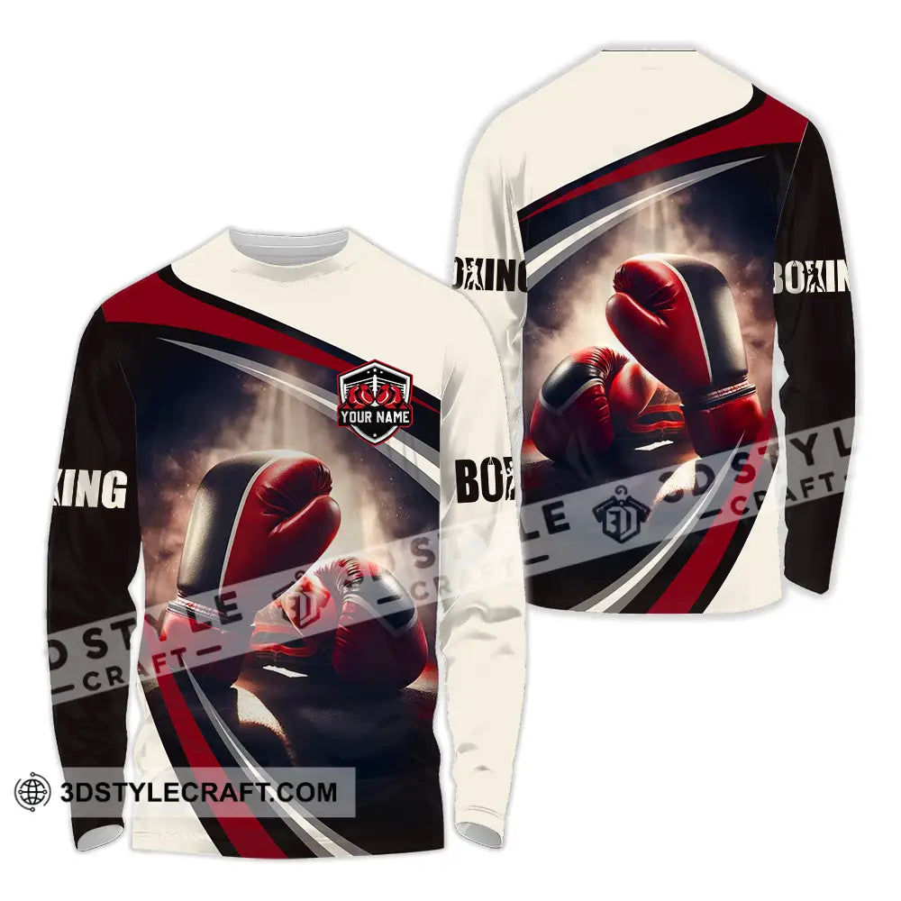 Unisex Shirt - Custom Text Boxing Long Sleeve / S T-Shirt