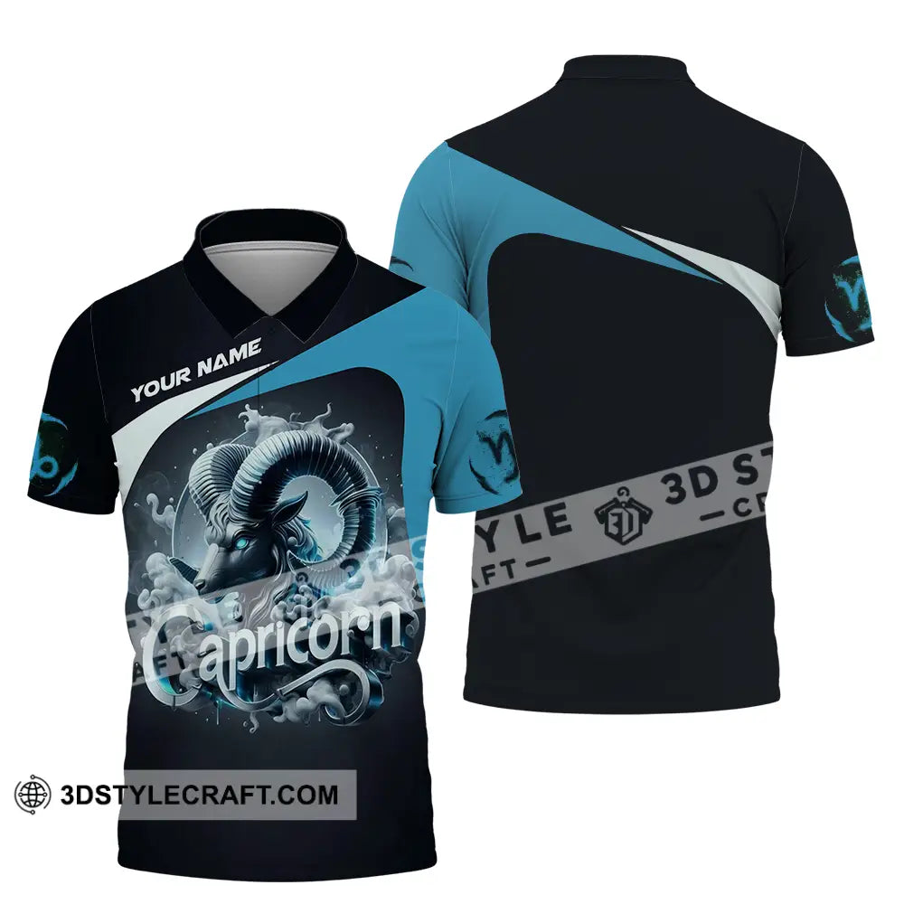 Unisex Shirt - Custom Text Shirt Capricorn Polo Shirt / S T-shirt