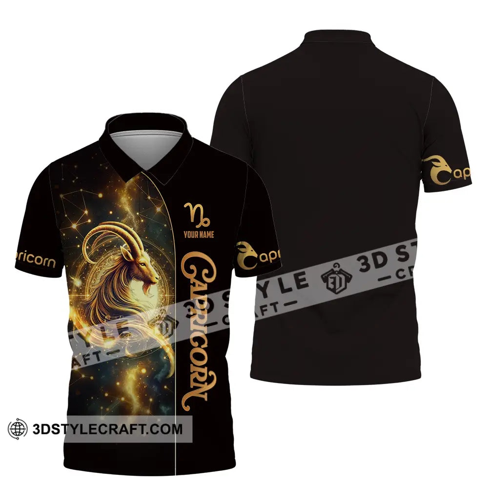 Unisex Shirt - Custom Text Capricorn Polo / S T-Shirt