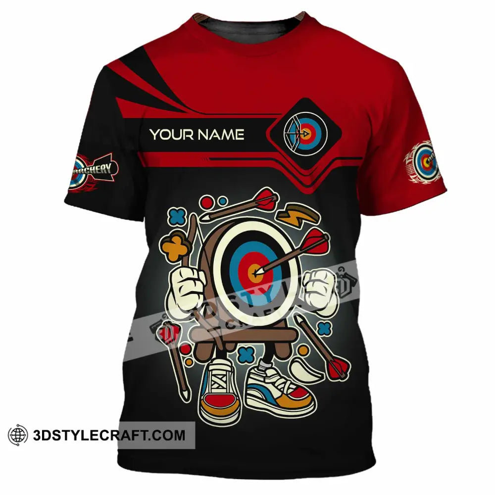 Unisex Shirt - Custom Text Cartoon Archery T-Shirt / S T-Shirt