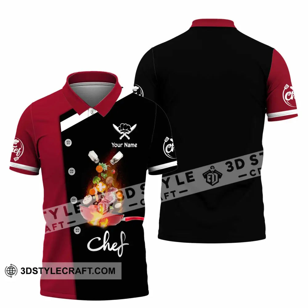 Unisex Shirt - Custom Text Shirt Chef Shirt Polo Shirt / S T-shirt