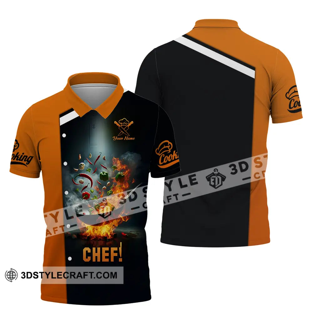 Unisex Shirt - Custom Text Chef Polo / S T-Shirt
