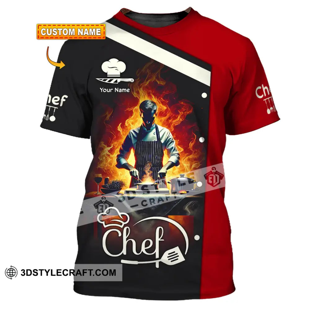Unisex Shirt - Custom Text Shirt Chef Shirt T-shirt