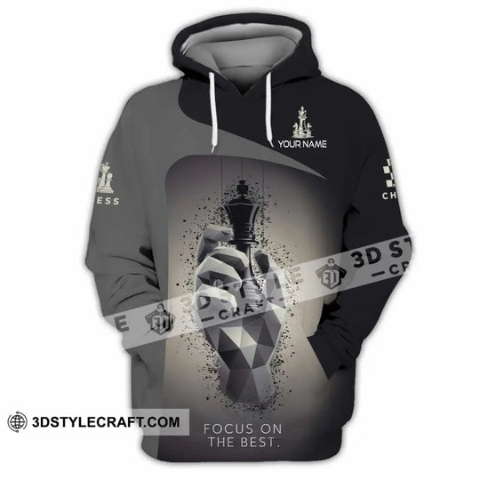 Unisex Shirt - Custom Text Chess Player Shirt Focus On The Best style option 3