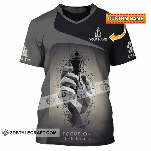 Unisex Shirt - Custom Text Chess Player Shirt Focus On The Best T-shirt
