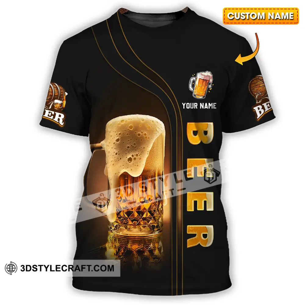 Unisex Shirt - Custom Text Shirt Chill With Beer T-shirt