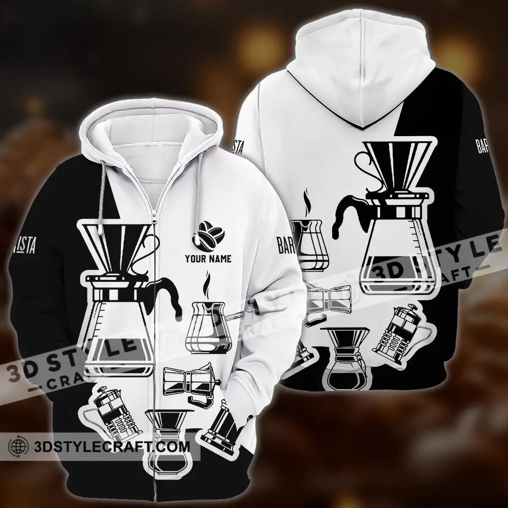 Unisex Shirt - Custom Text Shirt Coffee Shirt Zipper Hoodie / S T-shirt