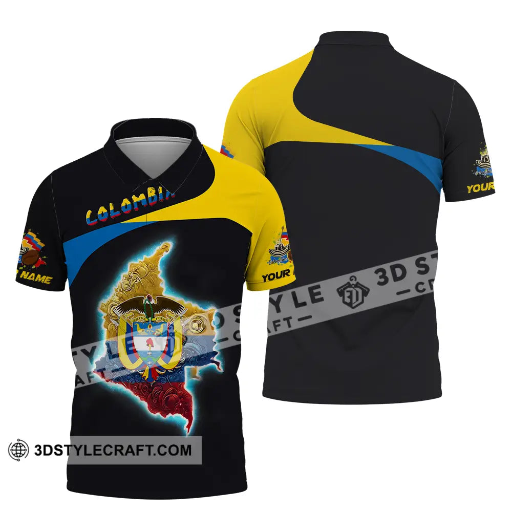 Unisex Shirt - Custom Text Colombia Polo / S T-Shirt