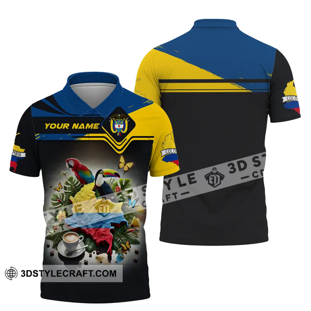 Unisex Shirt - Custom Text Colombia Polo / S T-Shirt