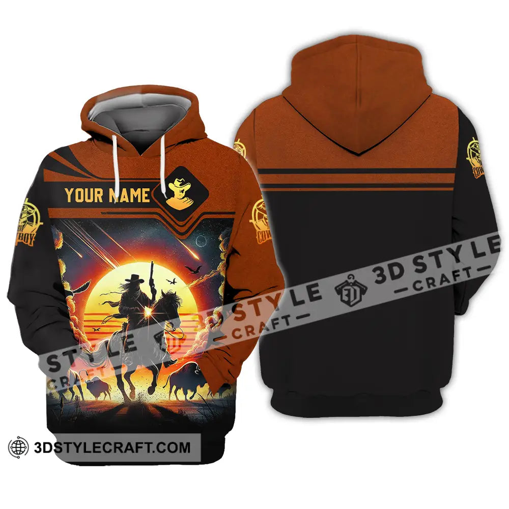Unisex Shirt - Custom Text Cowboy Shirt Hoodie / S T-shirt