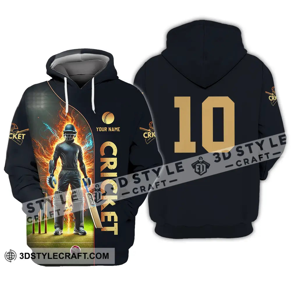 Unisex Shirt - Custom Text Shirt Cricket Shirt Hoodie / S T-shirt