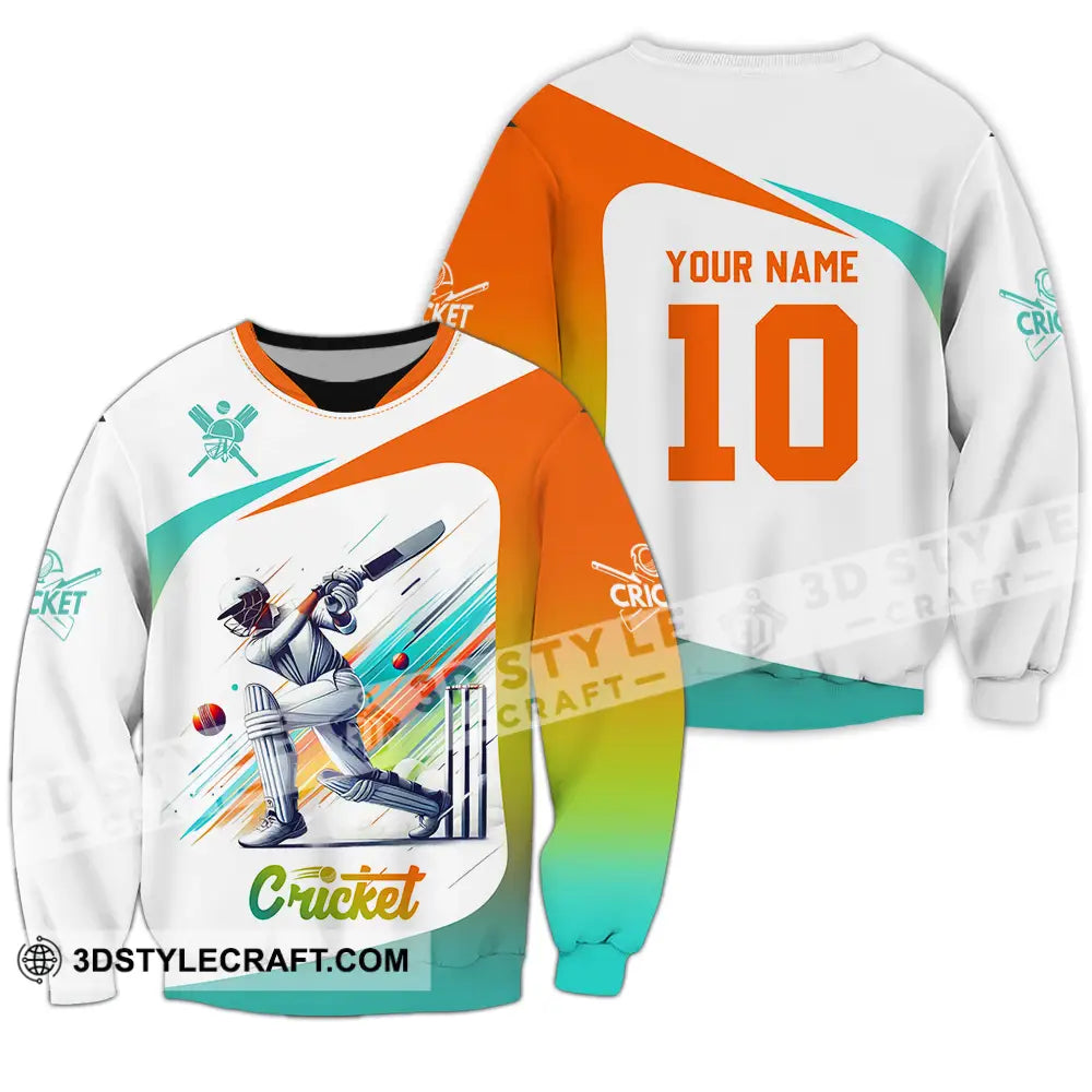 Unisex Shirt - Custom Text Shirt Cricket Shirt Long Sleeve / S T-shirt