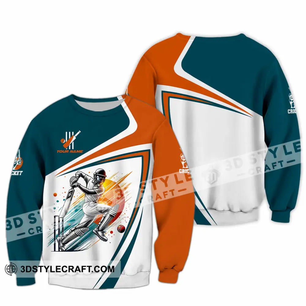 Unisex Shirt - Custom Text Cricket Shirt Long Sleeve / S T-shirt