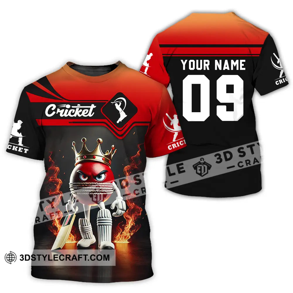 Unisex Shirt - Custom Text Cricket T-Shirt / S T-Shirt