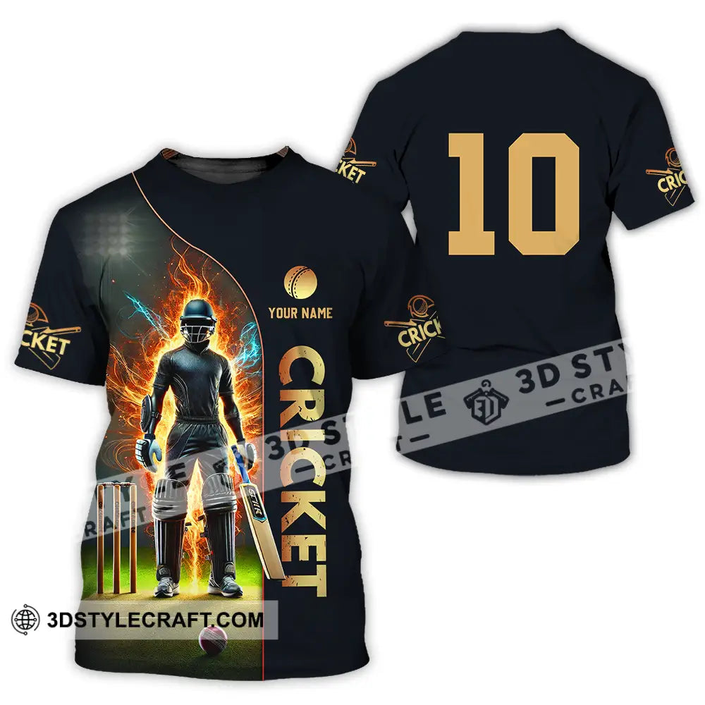 Unisex Shirt - Custom Text Shirt Cricket Shirt T-Shirt / S T-shirt