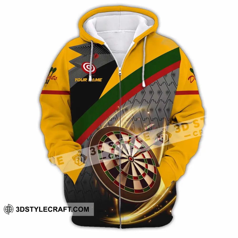 Unisex Shirt - Custom Text Shirt Dart Zipper Hoodie / S T-shirt