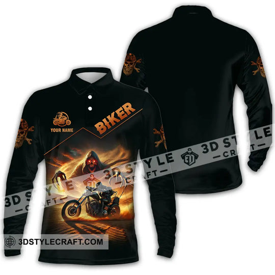 Unisex Shirt - Custom Text Shirt Death Biker style option 4