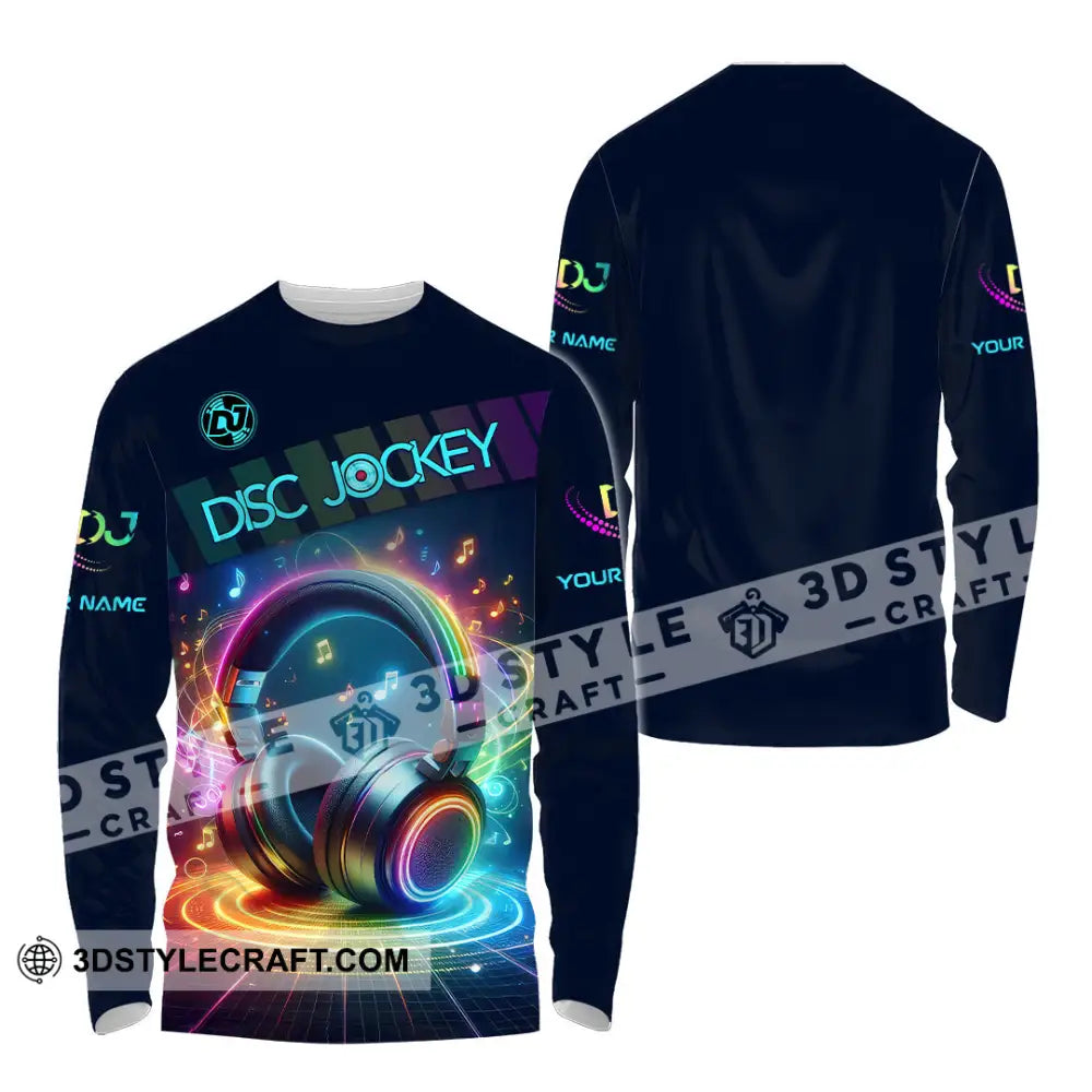 Unisex Shirt - Custom Text Dis Jockey Shirt Long Sleeve Shirt / S T-shirt
