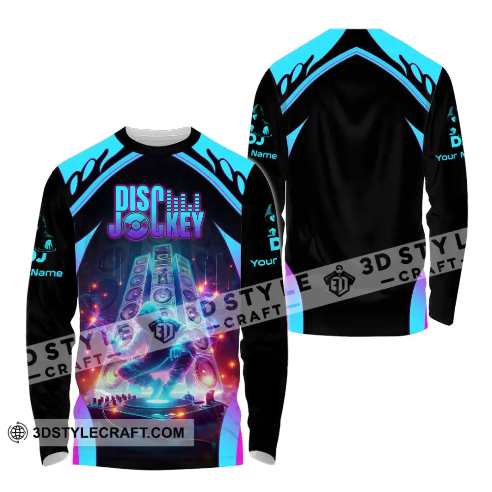 Unisex Shirt - Custom Text Dis Jockey Shirt Long Sleeve Shirt / S T-shirt