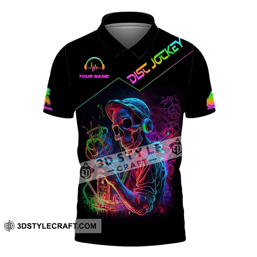 Unisex Shirt - Custom Text Disc Jockey Polo / S T-Shirt