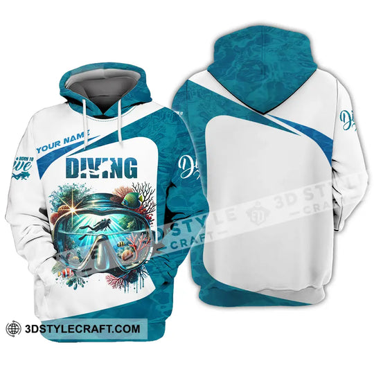 Unisex Shirt - Custom Text Shirt Diving style option 3