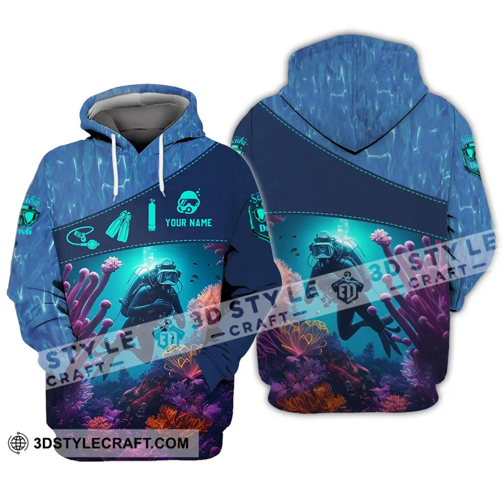 Unisex Shirt - Custom Text Shirt Diving Hoodie / S T-shirt