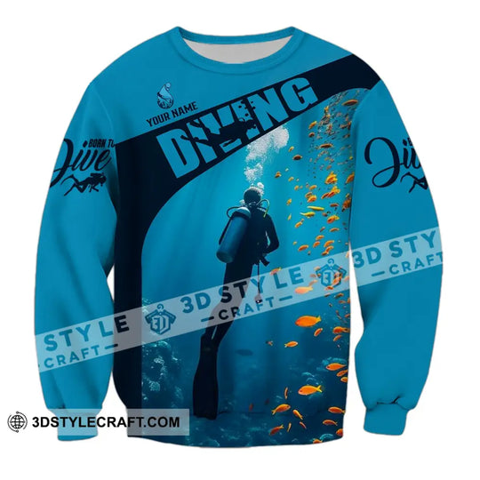Unisex Shirt - Custom Text Shirt Diving style option 4