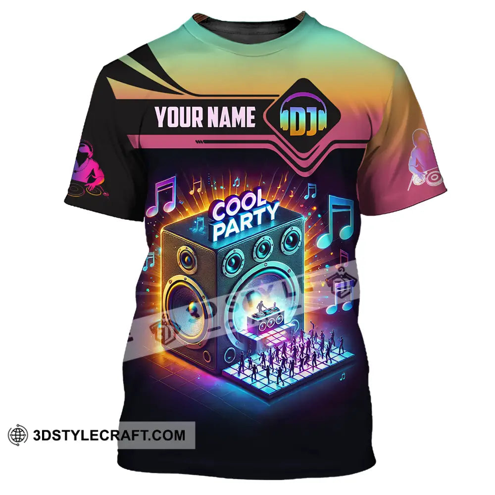 Unisex Shirt - Custom Text Dj Cool Party T-Shirt / S T-Shirt