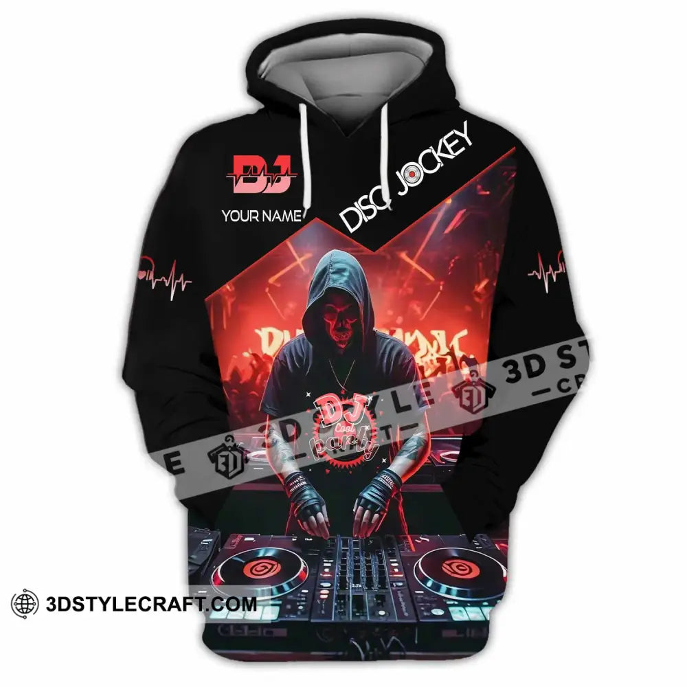 Unisex Shirt - Custom Text Dj Hoodie / S T-Shirt