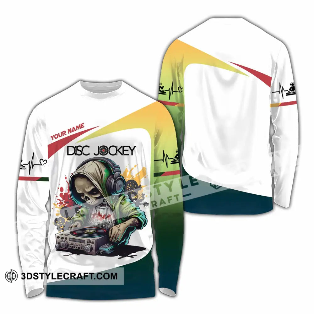 Unisex Shirt - Custom Text Shirt DJ Shirt Long Sleeve Shirt / S T-shirt